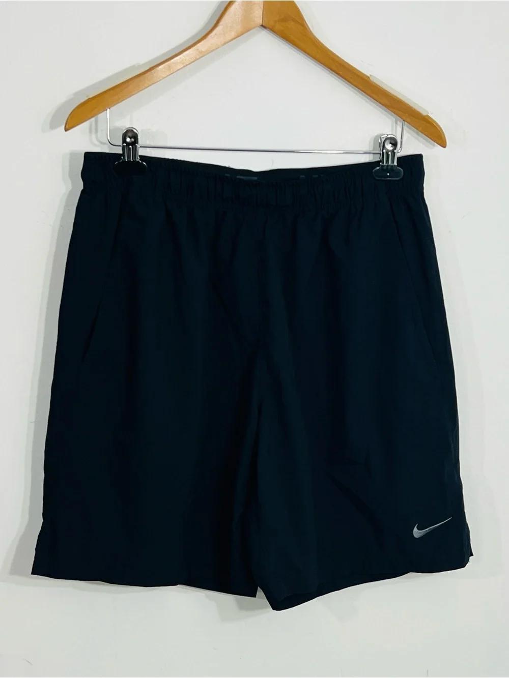 Nike Dri Fit Pull On Black Light Weight Athletic Streetwear Shorts Size Large
